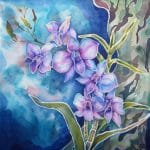 Iris's - Silk painting