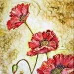 Poppy's - Silk painting