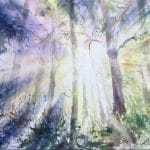 Sunlit Woods - Watercolour